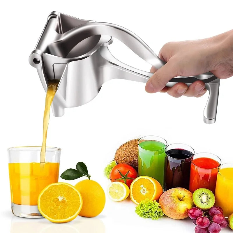 Presse-Agrumes Manuel Premium – Jus Frais en Un Geste, Sans Électricité ! (100 % Alliage d’Aluminium)