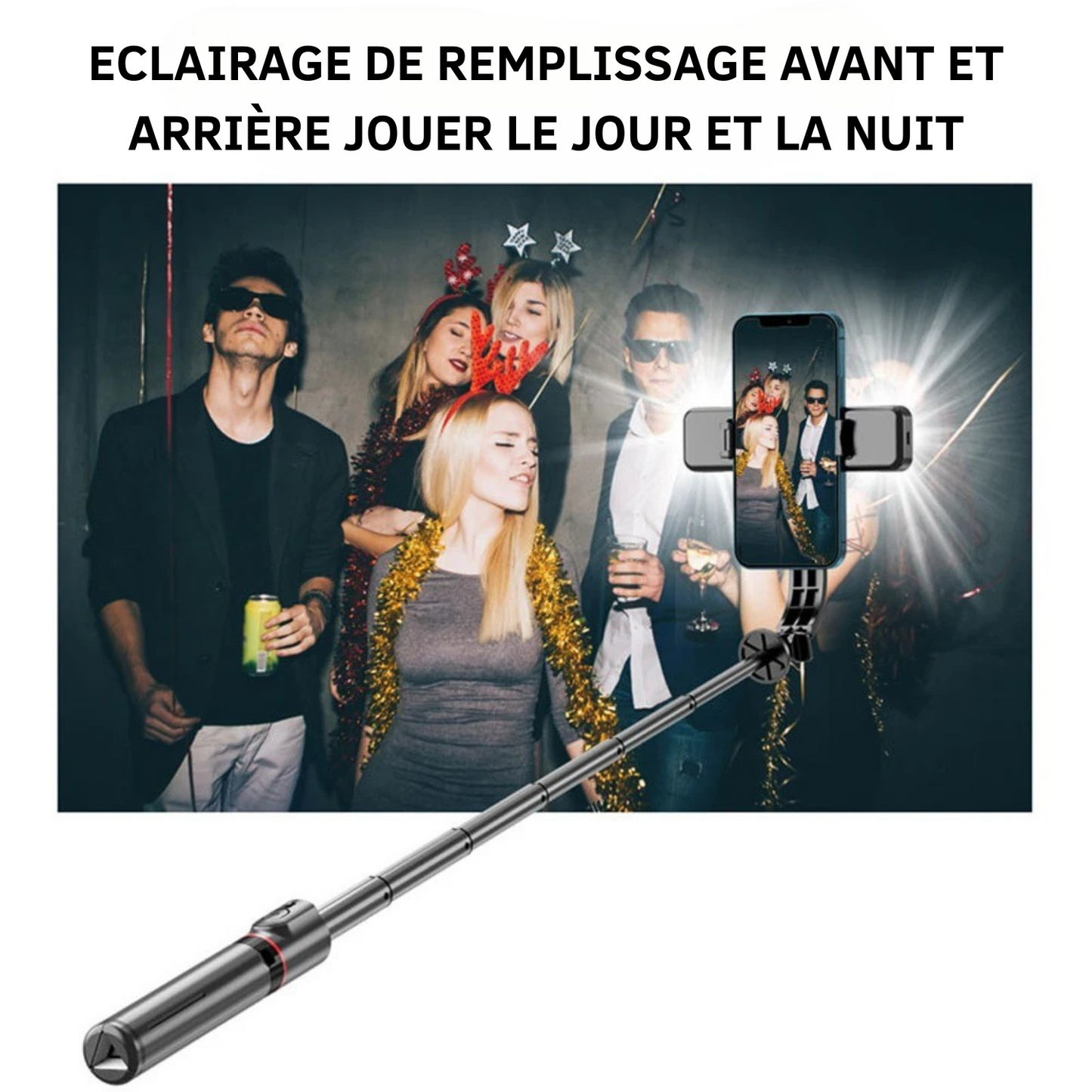 Perche à Selfie 3-en-1 avec Trépied et Double Éclairage LED – Pour des photos et vidéos toujours parfaites !