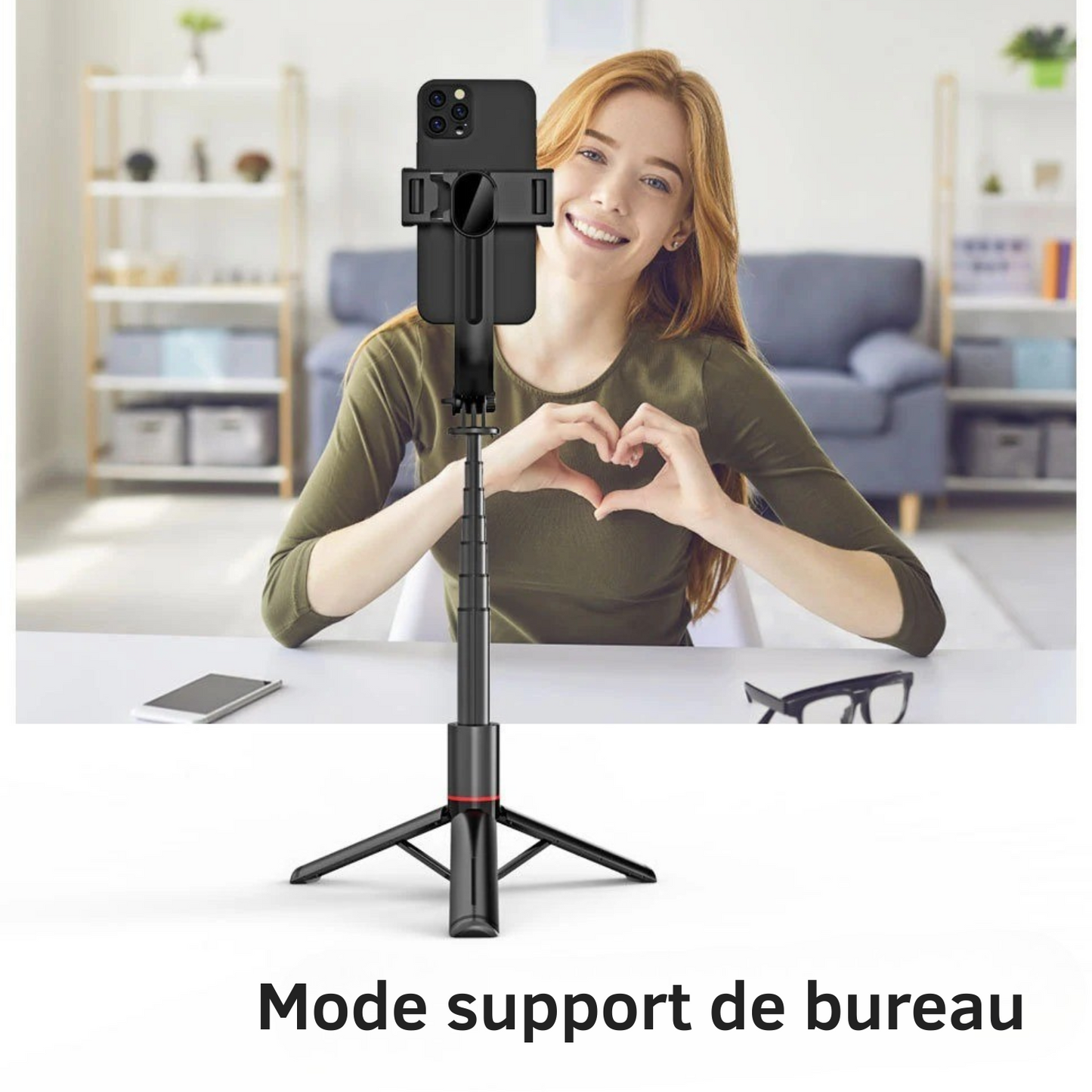 Perche à Selfie 3-en-1 avec Trépied et Double Éclairage LED – Pour des photos et vidéos toujours parfaites !
